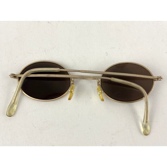 Vintage 1990s Round Children Sunglasses Gold - Picture 6 of 15
